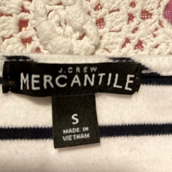 J. Crew Navy & White Striped Top Small - Picture 5 of 5